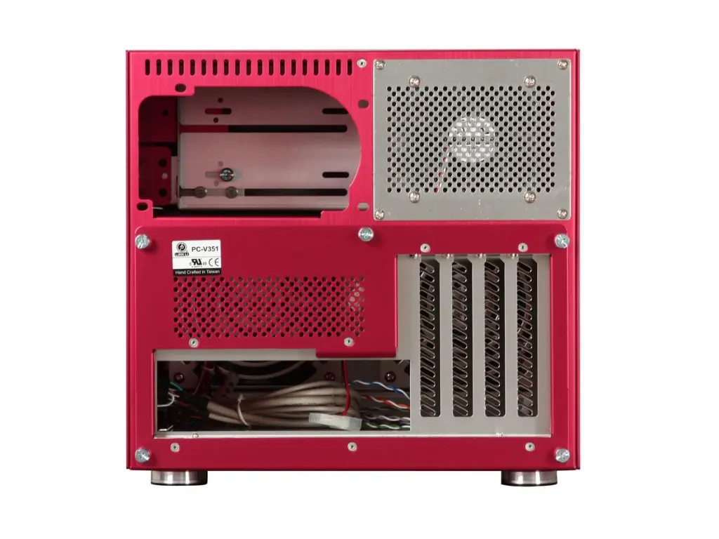 Boîtier Cube Micro ATX Rouge.webp